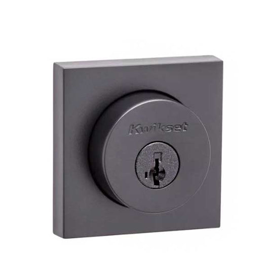 Kwikset - 159 - Halifax Double Cylinder Deadbolt - Square Rose - 514 - Iron Black - SmartKey Technology - Grade 2 - UHS Hardware