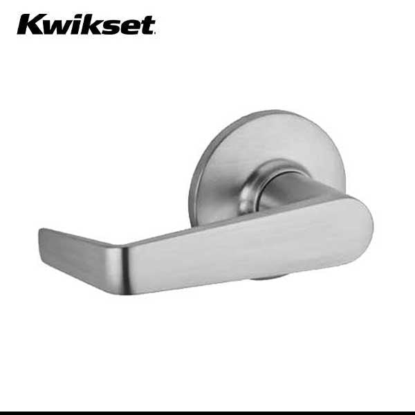 Kwikset - 438CNL - Carson Lever - Round Rose - Storeroom - 26D - Satin Chrome - SmartKey Technology - Grade 3 - UHS Hardware