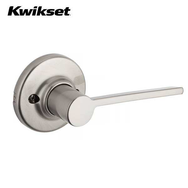 Kwikset - 488LRL- Ladera Lever - Round Rose - Half Dummy - 15 - Satin Nickel - RH - Grade 2 - UHS Hardware