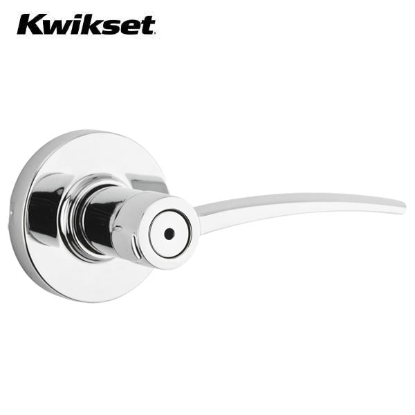 Kwikset - 730KTL - Katara Lever - Round Rose - 26 - Polished Chrome - Privacy - Grade 2 - UHS Hardware