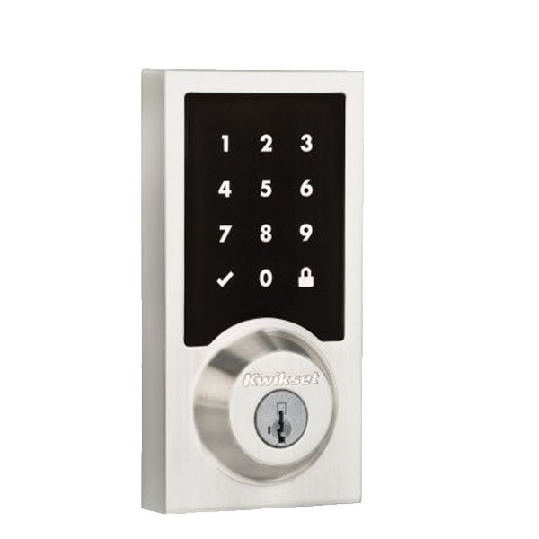 Kwikset - SmartCode 916 - Contemporary Electronic Deadbolt  w/ Home Connect  & Z Wave - SmartKey Technology -15 - Satin Nickel - UHS Hardware