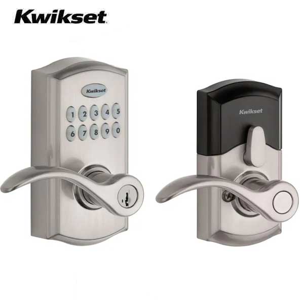 Kwikset - SmartCode 955 - Electronic Pembroke Commercial Lever - US15 - Satin Nickel - SmartKey Technology - Grade 2 - UHS Hardware