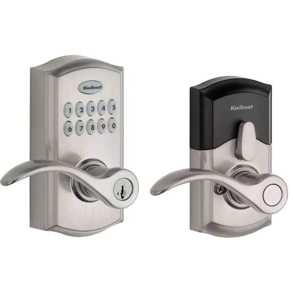 Kwikset - SmartCode 955 - Electronic Pembroke Commercial Lever - US15 - Satin Nickel - SmartKey Technology - Grade 2 - UHS Hardware