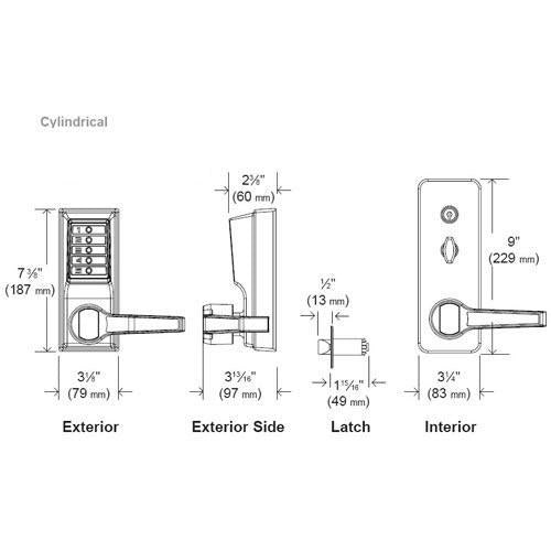 Simplex LL1021S Pushbutton Lever Lock - 26D - LFIC - Schlage - w/ Key Override in Satin Chrome - LH - UHS Hardware