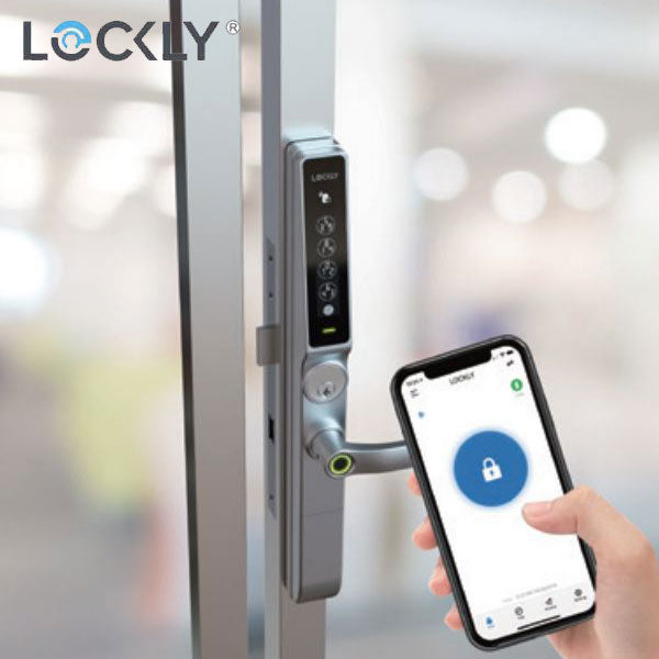 Lockly Pro - PGD238LWSS - Defender Biometric Electronic Mortise Lever Set - RFID - Fingerprint Reader - Wifi - Bluetooth - Stainless Steel - (PREORDER) - UHS Hardware