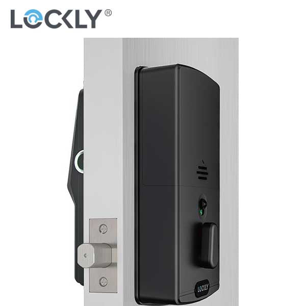 Lockly - PGD728WMB- Secure PRO Biometric Electronic Deadbolt - Fingerprint Reader - Bluetooth - WiFi Hub  - Matte Black - UHS Hardware