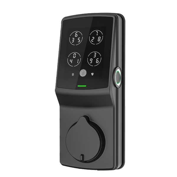 Lockly - PGD728WMB- Secure PRO Biometric Electronic Deadbolt - Fingerprint Reader - Bluetooth - WiFi Hub  - Matte Black - UHS Hardware