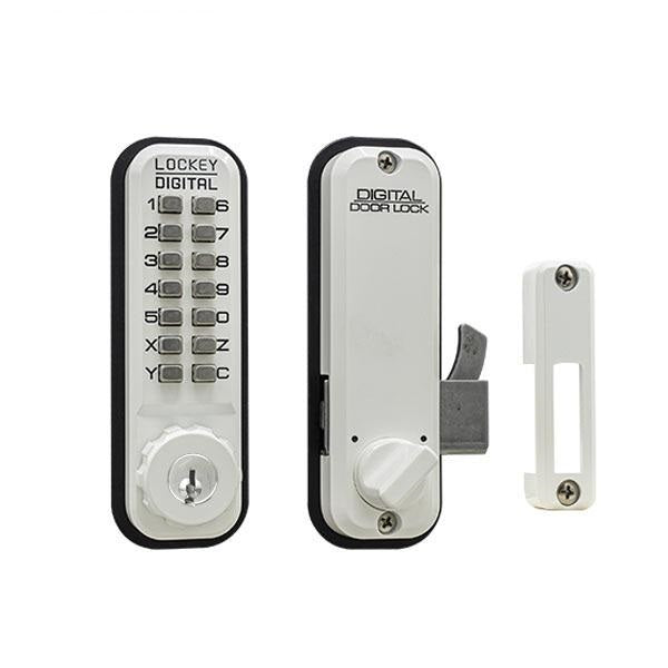 Lockey - 2500-KO - Mechanical Keypad - Keyless Hook Bolt Lock - w/ Key Override - for Sliding Glass Doors - UHS Hardware