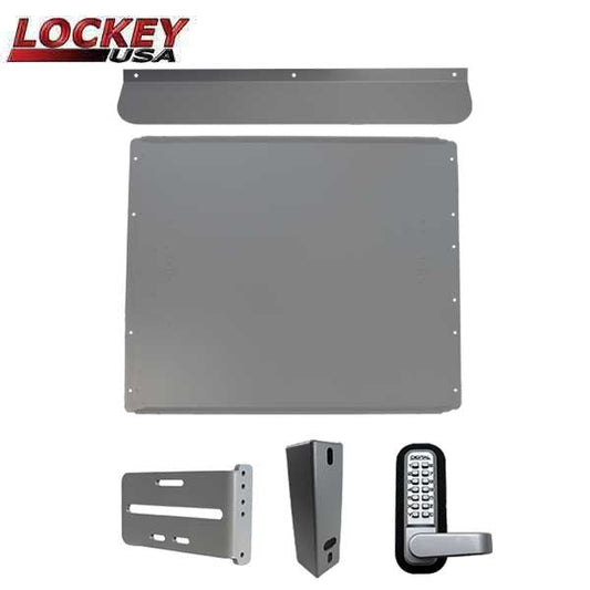 Lockey - PS60S - Standard Panic Shield Security Kit - With Keypad Lock and Gate Box - Silver - UHS Hardware
