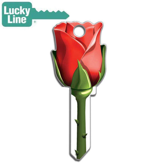LuckyLine - B107K - Key Shapes - Rose - Kwikset - KW1 - 5 Pack - UHS Hardware