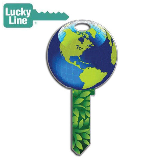 LuckyLine - B127K - Key Shapes - Earth - Kwikset - KW1 - 5 Pack - UHS Hardware