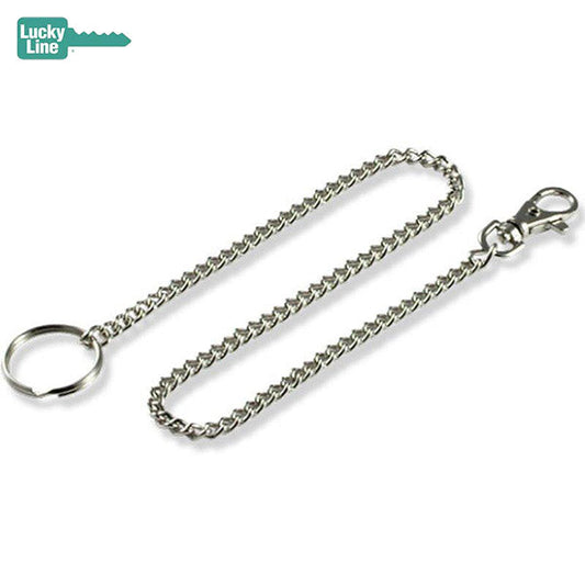LuckyLine - 40101 - 18" Pocket Chain with Trigger Snap - Nickel Plated Steel - (1 Pack) - UHS Hardware