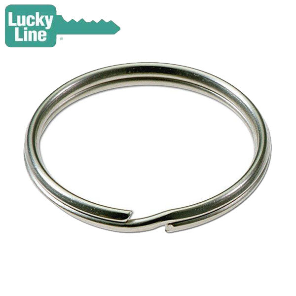 LuckyLine - 76302 - 7/8 Split Key Rings - Nickel-Plated Tempered Steel - 2 Pack - UHS Hardware