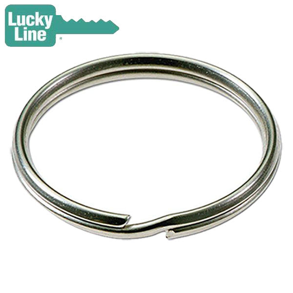 LuckyLine - 7910010 - 3" Split Key Rings - Nickel-Plated Tempered Steel - 10 Pack - UHS Hardware