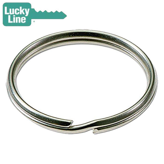 LuckyLine - 7910010 - 3" Split Key Rings - Nickel-Plated Tempered Steel - 10 Pack - UHS Hardware