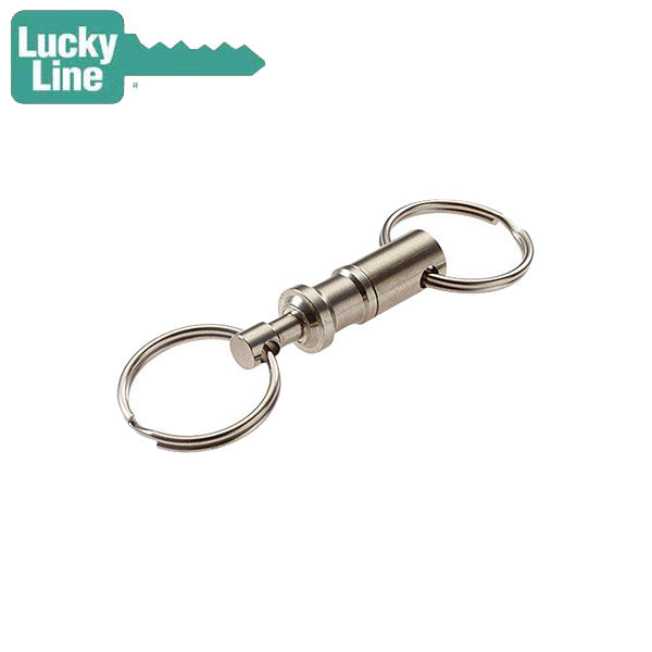 LuckyLine - 70701 - Quick Release Key Ring - Nickel-Plated Brass - 1 Pack - UHS Hardware