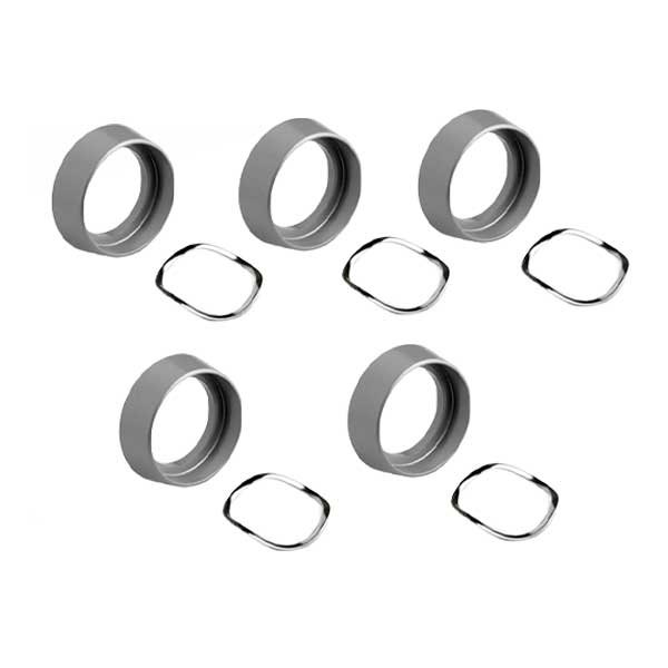 Major Mfg - CGA-5 - Free Spinning - Standard Cylinder Guard - Tapered - 1-3/4" x 1/2" - Aluminum (BUNDLE OF 5) - UHS Hardware