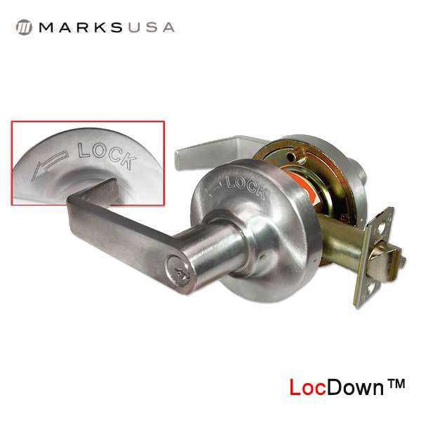 Marks USA -195DB - Commercial Lever -  2 3/4" Backset - 26D - Classroom Intruder - Grade 1 - UHS Hardware