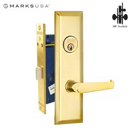 Marks USA - 9NY92DW-3  - New York Mortise Lever Lock - U3 - 1-1/4" X 8"- Vestibule - RH - UHS Hardware