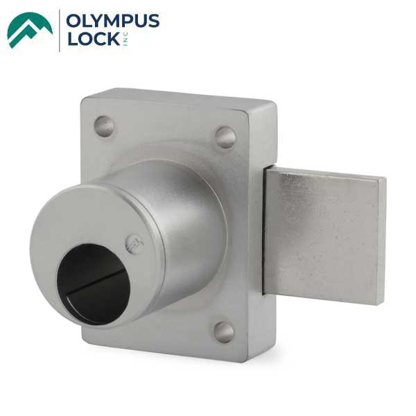 Olympus - 700LCA - Cabinet Door Deadbolt Lock - 1-1/8" -  No Cylinder - Schlage Prep - 26D - Satin Chrome - Grade 1 - UHS Hardware