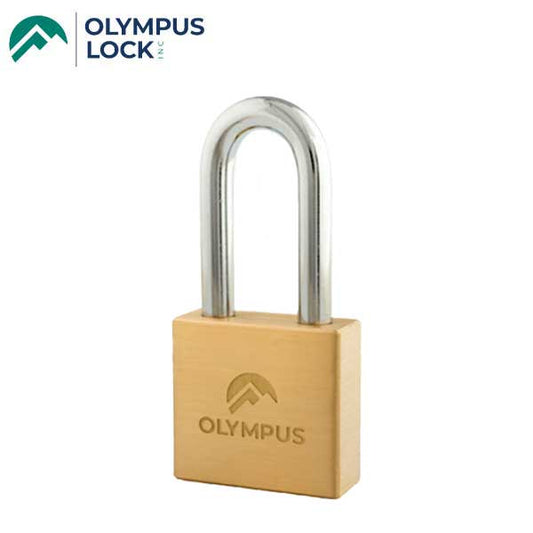 Olympus - PN50 - N Series Brass Padlock - 2" Long Shackle - KA - Satin Brass - UHS Hardware