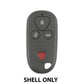 1999-2008 Acura / 4-button Keyless Entry Remote SHELL for﻿ E4EG8D-444H-A﻿ and OUCG8D-387H-A - Grey (ORS-ACU004) - UHS Hardware