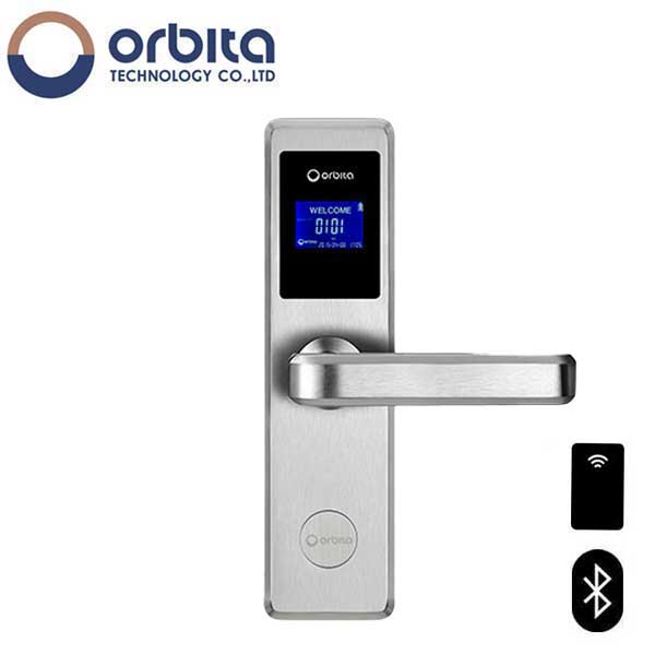 Orbita - E4031ASBT - Mortise Hotel Lock - Bluetooth & RFID - LCD Screen - 6 VDC - Silver - Grade 2 - UHS Hardware