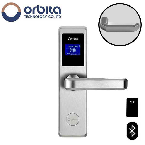 Orbita - E4031ASBT - Mortise Hotel Lock - Bluetooth & RFID - LCD Screen - Optional Lever Style - 6 VDC - Optional Finish - Grade 2 - UHS Hardware