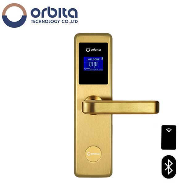 Orbita - E4031ASBT - Mortise Hotel Lock - Bluetooth & RFID - LCD Screen - Optional Lever Style - 6 VDC - Optional Finish - Grade 2 - UHS Hardware