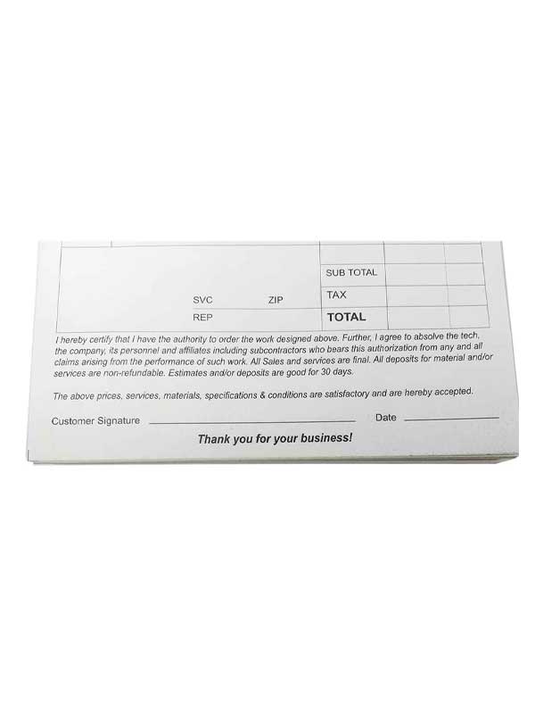 Custom Branded Locksmith Invoice / Receipt Books (50 Pack) - UHS Hardware