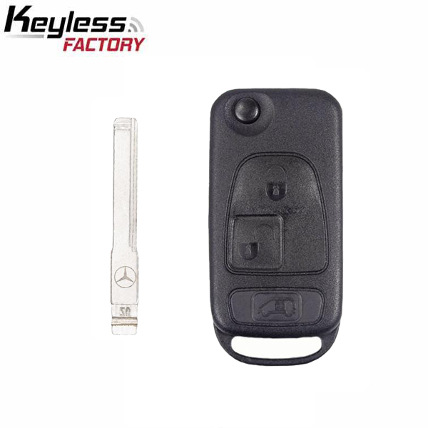 2007-2018 Mercedes / Dodge Sprinter / 3-Button Flip Key / HU64 / GMT46 Chip for KR55 Key Maker (RFK-MB-T46) - UHS Hardware