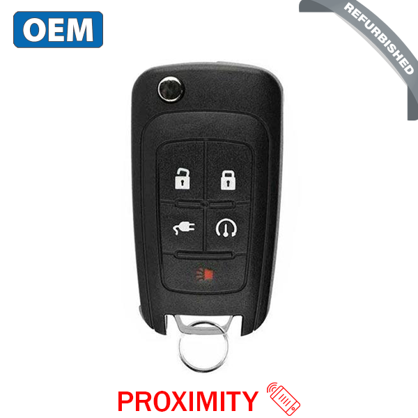 2011-2015 Chevrolet Volt / 5-Button Flip Key w/ Plug-In / PN: 22923862 / OHT05918179 / PEPS (OEM Refurb) - UHS Hardware