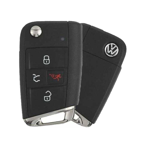 2015-2019 Volkswagen Golf GTI / 4-Button Flip Key / PN: 5G0 959 752 BE / NBGFS12P01/ HU66 / KESSY  (OEM) - UHS Hardware