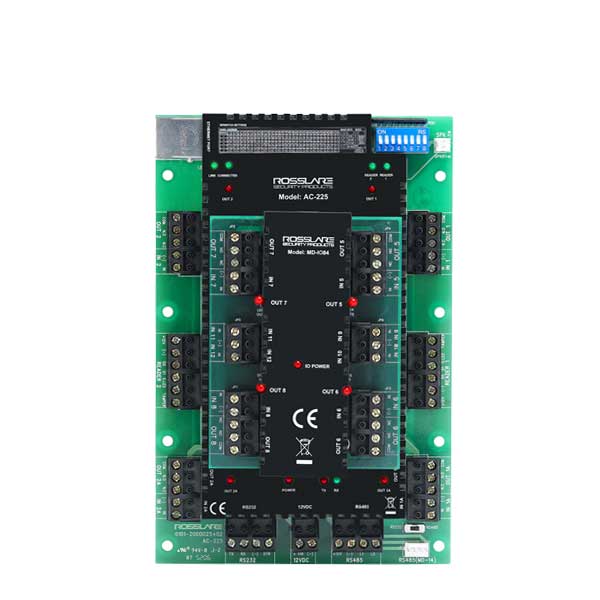 Rosslare - AC225 - Expandable Networked Access Control - PCBA Only - 2 Readers - RS-485 - 30K Users - 20K Event History - 12VDC - UHS Hardware