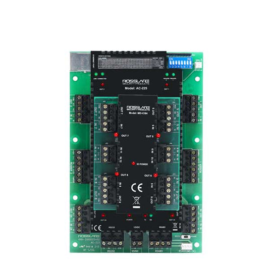 Rosslare - AC225 - Expandable Networked Access Control - PCBA Only - 2 Readers - RS-485 - 30K Users - 20K Event History - 12VDC - UHS Hardware