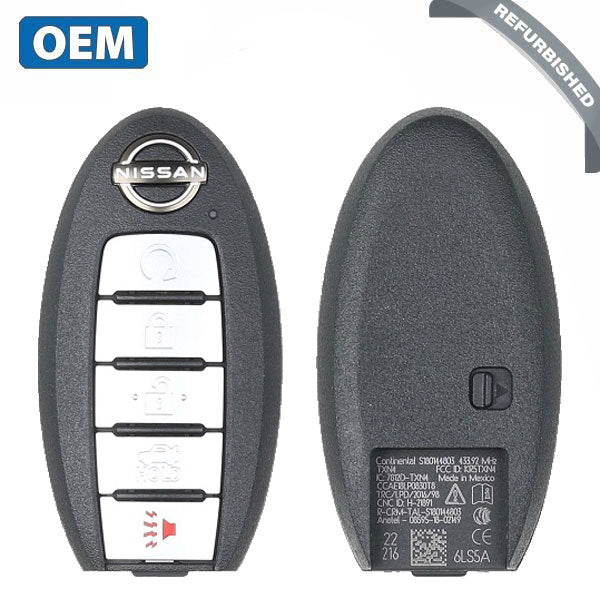 2022-2023 Nissan Altima / 5-Button Smart Key / PN: 285E3-6LS5A / KR5TXN4 (OEM Refurb)