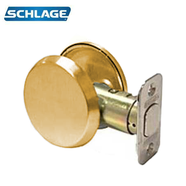 Schlage - B581 - One-Sided Blank Plate Door Bolt w/ Trim - Thumbturn - Bright Brass - Grade 2 - UHS Hardware