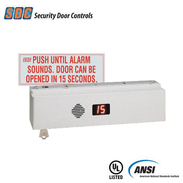 SDC - 1511SNCKV - Single Delayed Egress - EM Lock - Fixed Delayed - CBC Compliant - Surface Mount - 1650lbs. - 12/24VDC - Aluminum - Fire Rated - Grade 1 - UHS Hardware