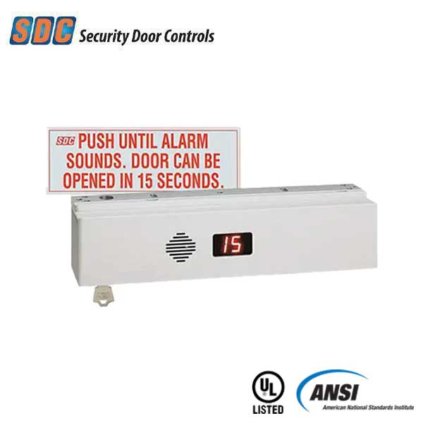 SDC - 1511S - Delayed Egress Single Magnetic Lock - Integrated - Surface Mount - 1650lbs - 12/24VDC - Aluminum - Grade 1 - UHS Hardware