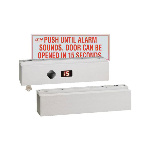 SDC - 1511TNAKV - Tandem Delayed Egress - EM Lock - Selectable Delayed - Surface Mount - 1650lbs. - 12/24VDC - Aluminum - Fire Rated - Grade 1 - UHS Hardware