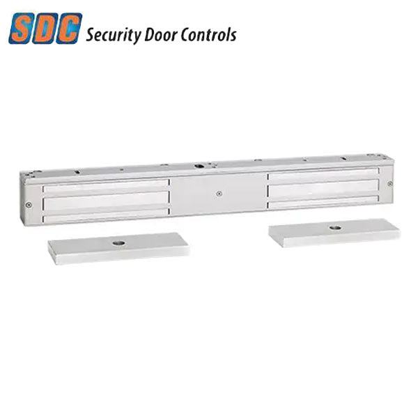 SDC - 1512V - Double Electromagnetic Lock - Surface Mount - 1650lbs. - 12/24VDC - Satin Aluminum - Grade 1 - UHS Hardware