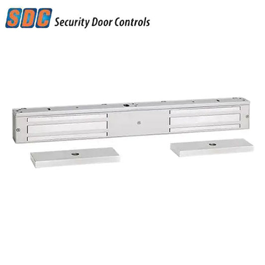 SDC - 1572V - Double Electromagnetic Lock - Surface Mount - 1200lbs. - 12/24VDC - Satin Aluminum - Grade 1 - UHS Hardware