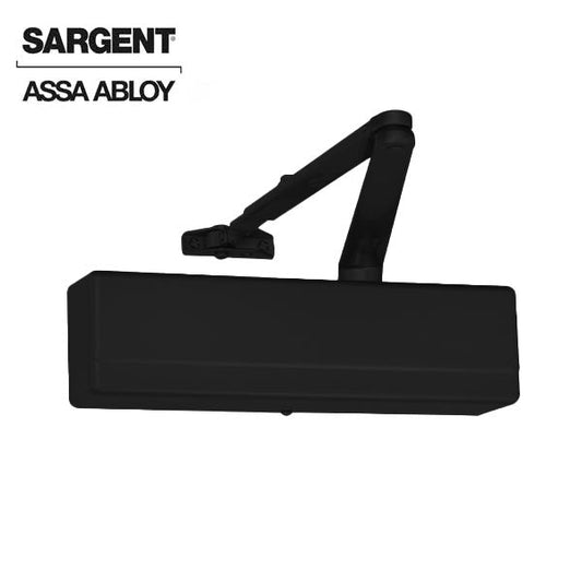 Sargent - 1431 - Powerglide Door Closer w/ O - Standard Arm - BSP - Black Suede Powder Coat - Grade 1 - UHS Hardware