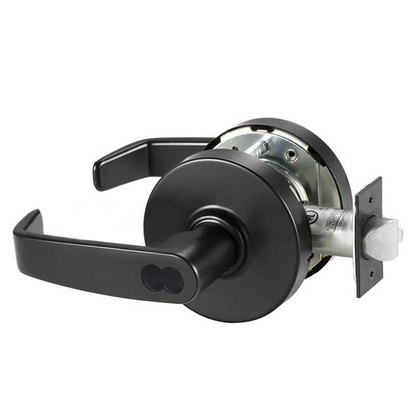 Sargent - 10G05 - Mechanical Cylindrical Lock - L Rose / L Lever - Entrance - SFIC - BSP - Black Suede Powder Coat - Grade 1 - UHS Hardware