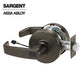 Sargent - 10G71 - Electromechanical Cylindrical Lock - L Rose / L Lever - Fail Secure - SFIC - 10BE - Dark Oxidized Satin Bronze - 24V - Grade 1 - UHS Hardware