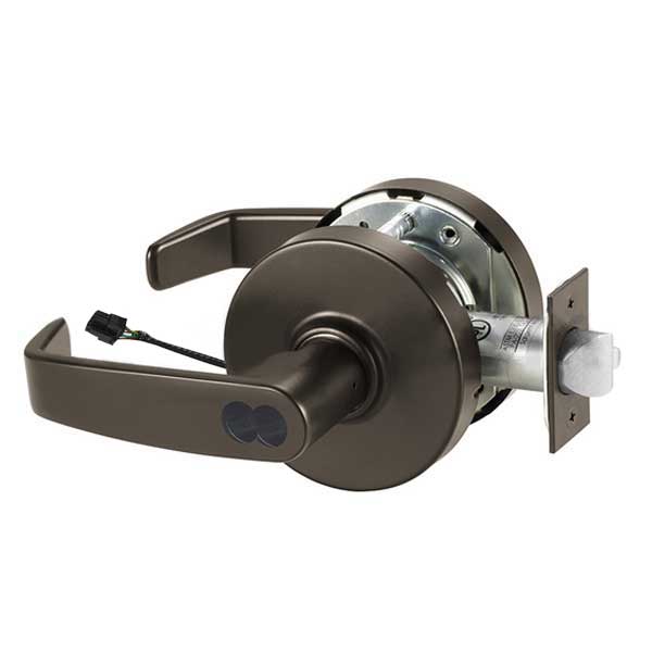 Sargent - 10G71 - Electromechanical Cylindrical Lock - L Rose / L Lever - Fail Secure - SFIC - 10BE - Dark Oxidized Satin Bronze - 24V - Grade 1 - UHS Hardware