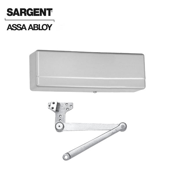 Sargent - 281 - Powerglide Cast Iron Door Closer w/ CPS - Heavy Duty Parallel Arm w/ Compression Stop - EN - Sprayed Aluminum Enamel - Grade 1 - UHS Hardware