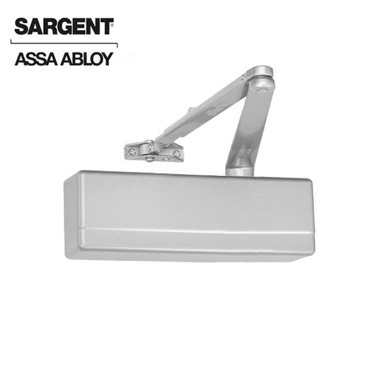 Sargent - 281 - Powerglide Cast Iron Door Closer w/ UO - Universal Standard Arm Package - EN - Sprayed Aluminum Enamel - Grade 1 - UHS Hardware