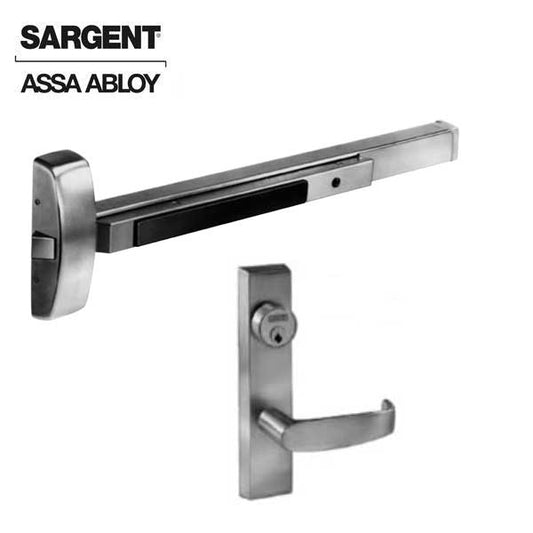 Sargent - 8804 - Exit Device with Trim Lever - Night Latch - 36" -  Satin Stainless Steel - Grade 1 - UHS Hardware