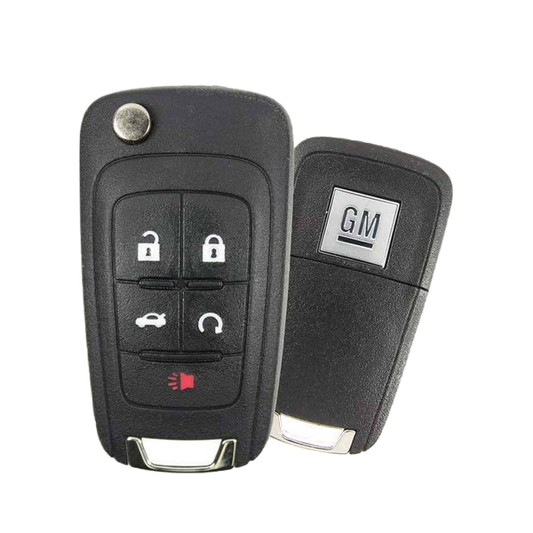 2010-2017 GM / Chevrolet / Buick / 5-Button Flip Key / PN: 5927058 / OHT05918179 / HU100 / PEPS (Strattec) - UHS Hardware